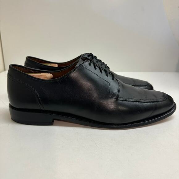 Allen Edmonds LaSalle Split Toe Blucher Dress Shoe Black Calf USA Men's 10 Wide - Picture 3 of 14